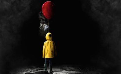 It, balloon, kid, joker, dark 2017 movie, horror