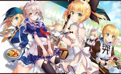 Anime girls, blonde, Fate/Grand order
