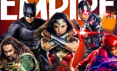 Justice league, empire magazine, cover