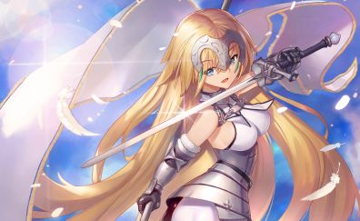 Sword, anime girl, fate series, ruler