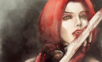 Fantasy, vampire girl, artwork