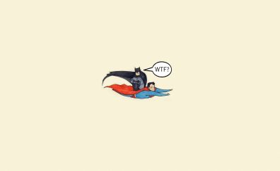 Funny superman and batman minimal