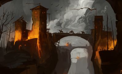 Forts, soldiers' march, art, 4k
