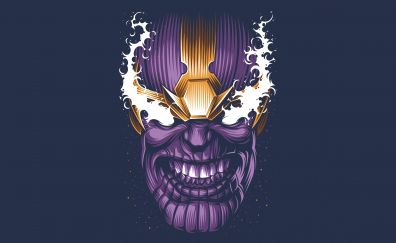 Thanos, angry face, villain, art