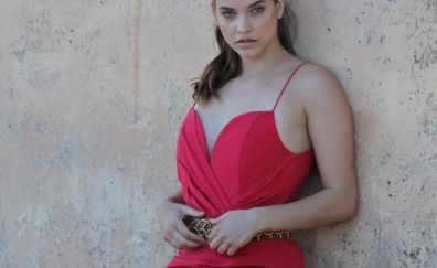 Barbara Palvin, fashion model, red dress
