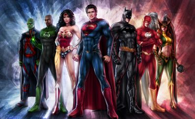 Justice league, superhero team, dc comics