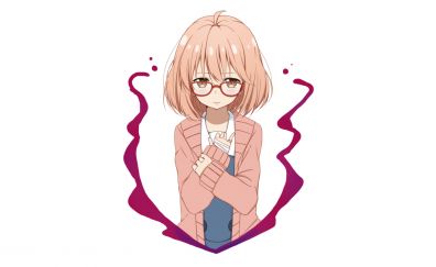 Mirai Kuriyama, Kyoukai no Kanata, blonde, short hair, anime girl