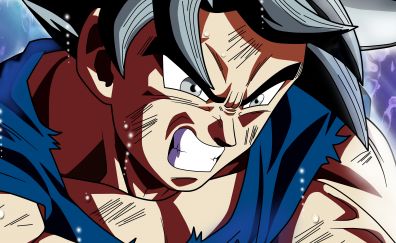 Goku, dragon ball super, angry face, anime, 5k