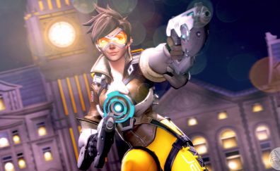 Tracer, video game, overwatch, art