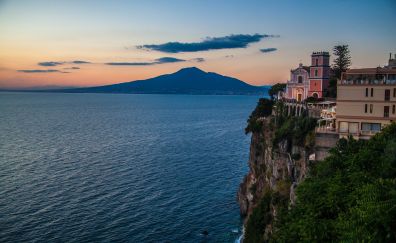 Amalfi, coast, italy, sunset, 5k