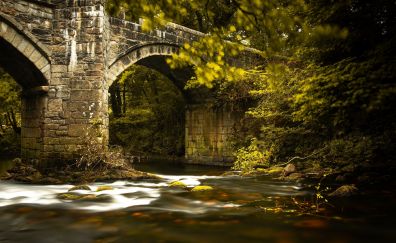 River, stone bridge, old bridge, nature