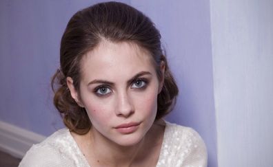 Brunette, lovely actress, Willa Holland, face
