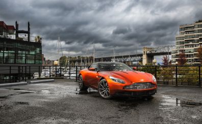 Orange, Aston martin DB11, luxury car
