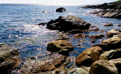 Rocks, coast, sea