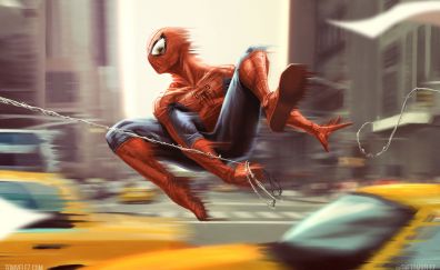 Spiderman, swing, artwork