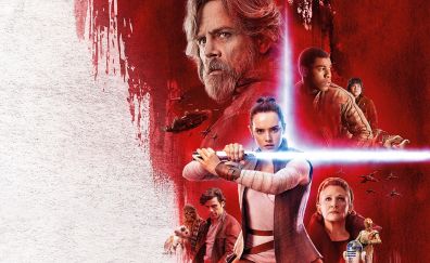 Star wars: the last jedi, 2017 movie, poster, 4k