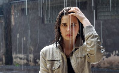 Girl, rain, model