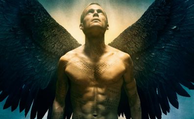 Legion, 2010 movie, Paul Bettany, angle, wings, tattoo