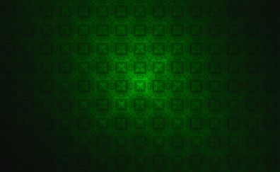Fractal, green squares, abstract