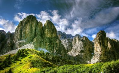 Dolomites mountains, nature, landscape, Italy