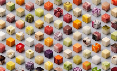 Cubes food items