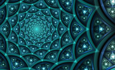 Turquoise, fractal pattern