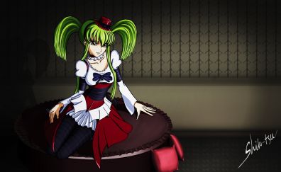 C.C., green hair, anime girl, Code Geass