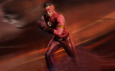 Wally west as the Flash, red suit, TV show