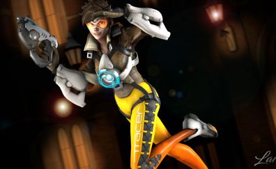 Tracer art, gaming, overwatch
