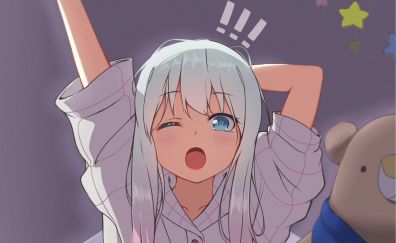 Loud cry of Sagiri Izumi, anime, white hair