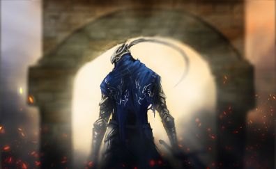 Dark souls video game, warrior art