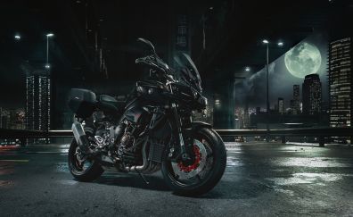 2017 Yamaha MT-10, sports bike, night