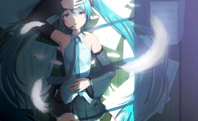 Blue hair, Hatsune Miku, anime