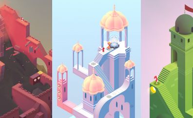 Monument valley 2, video game, castle