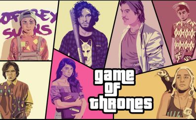 Game of thrones, GTA style, video game, crossover, cast