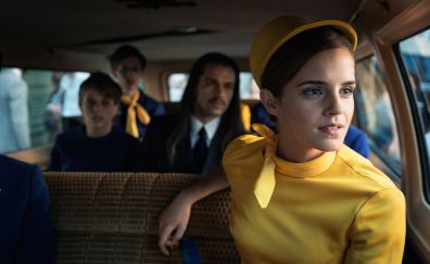 Emma Watson, yellow dress,  English actress