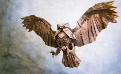 Paper owl, bird, fly