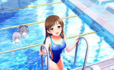 Anastasia minami nitta ranko kanzaki anime girl swimming pool