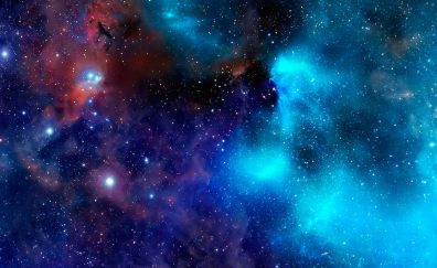 Galaxy, stars, space, colorful