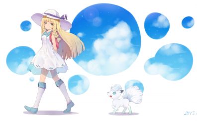 Pokémon sun and moon, anime, anime girl