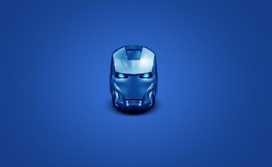 Iron man head, helmet, superhero, minimal