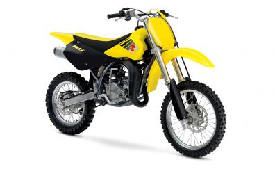 2017 Suzuki RM85, yellow sports bike