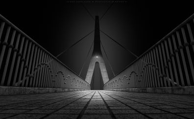 Digital art work of bridge