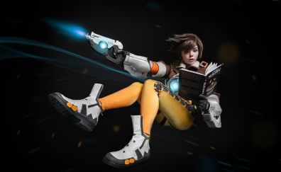Tracer, overwatch video game, cosplay, model