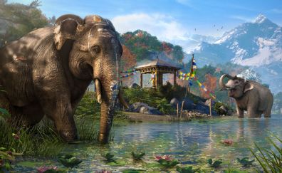 Far cry 4 video game, elephant