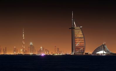 Dubai city in night city