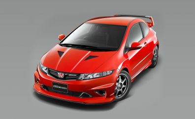Honda Civic car, Red car