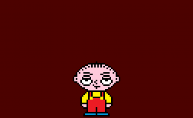 Stewie griffin, pixel artwork 