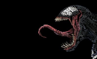 Venom, marvel comics typography artwork