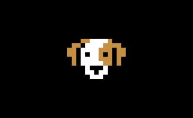 Dog muzzle, pixel art 